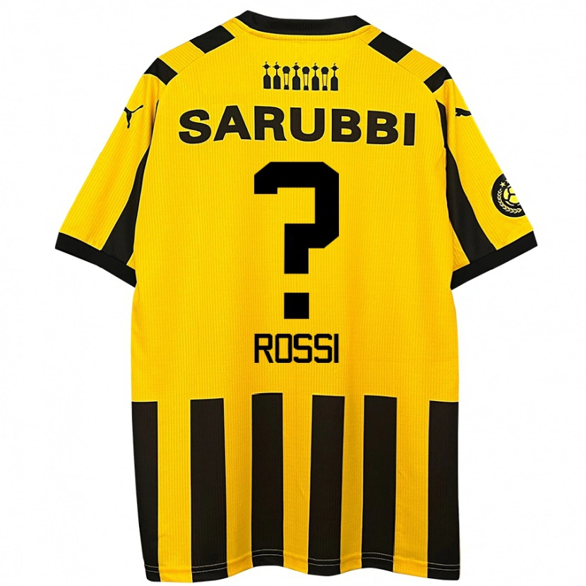 Danxen Mujer Camiseta Nicolás Rossi #0 Amarillo Negro 1ª Equipación 2024/25 La Camisa