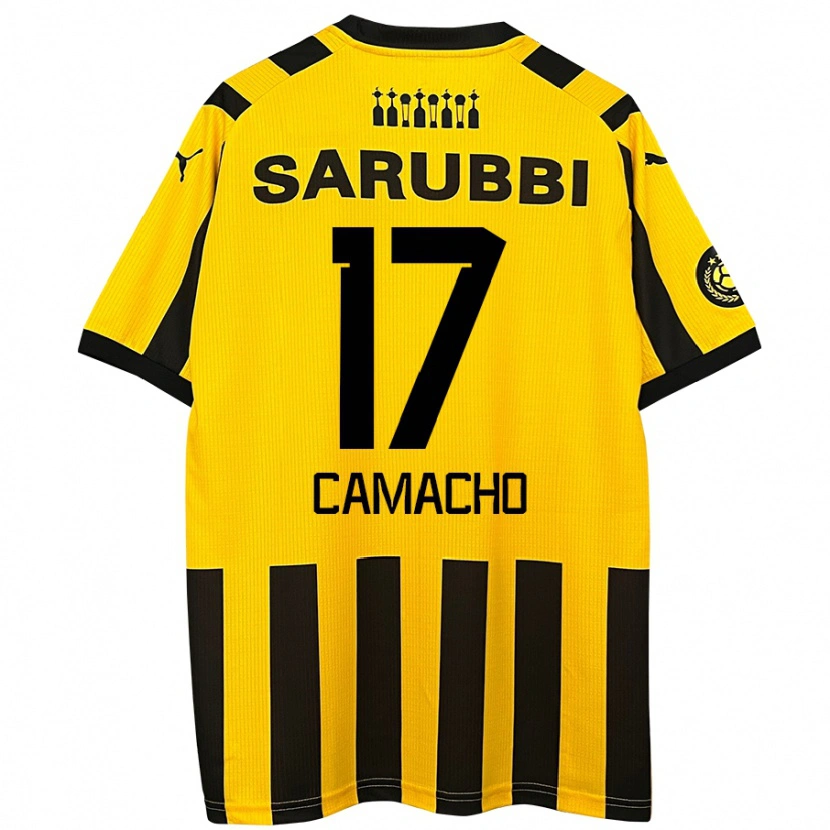 Danxen Mujer Camiseta Sebastián Camacho #17 Amarillo Negro 1ª Equipación 2024/25 La Camisa