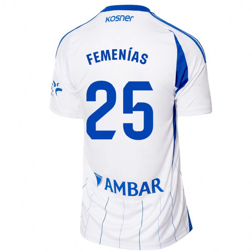 Danxen Mujer Camiseta Joan Femenías #25 Rojo Blanco 1ª Equipación 2024/25 La Camisa