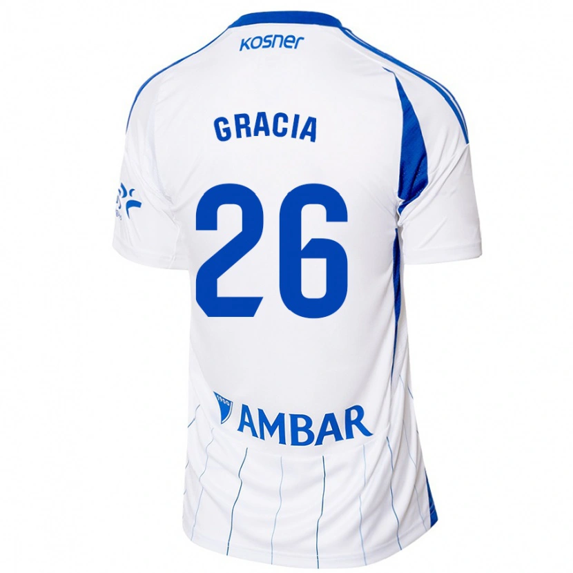 Danxen Mujer Camiseta Gori Gracia #26 Rojo Blanco 1ª Equipación 2024/25 La Camisa