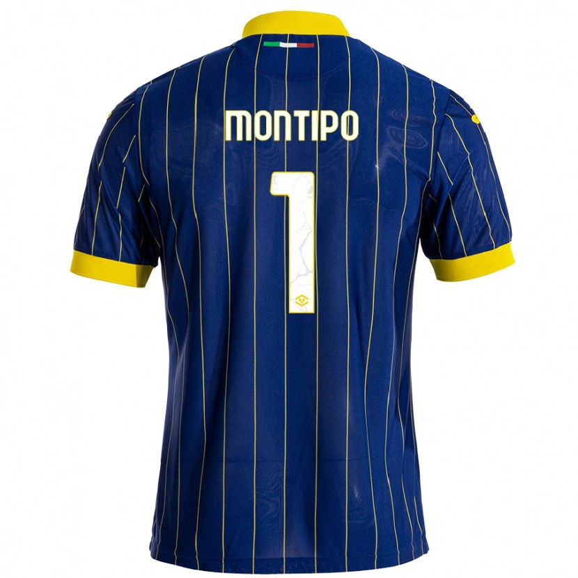 Danxen Mujer Camiseta Lorenzo Montipò #1 Azul Amarillo 1ª Equipación 2024/25 La Camisa