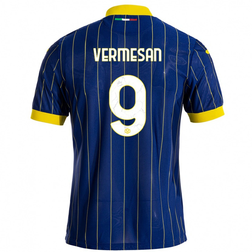 Danxen Mujer Camiseta Ioan Vermeșan #9 Azul Amarillo 1ª Equipación 2024/25 La Camisa