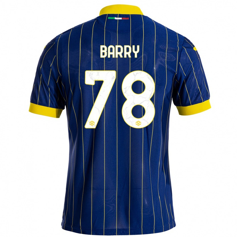 Danxen Mujer Camiseta Oumar Barry #78 Azul Amarillo 1ª Equipación 2024/25 La Camisa