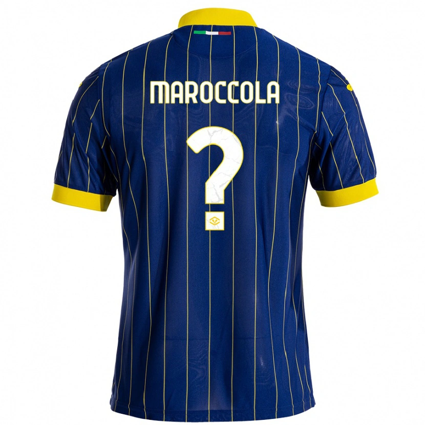 Danxen Mujer Camiseta Francesco Maroccola #0 Azul Amarillo 1ª Equipación 2024/25 La Camisa