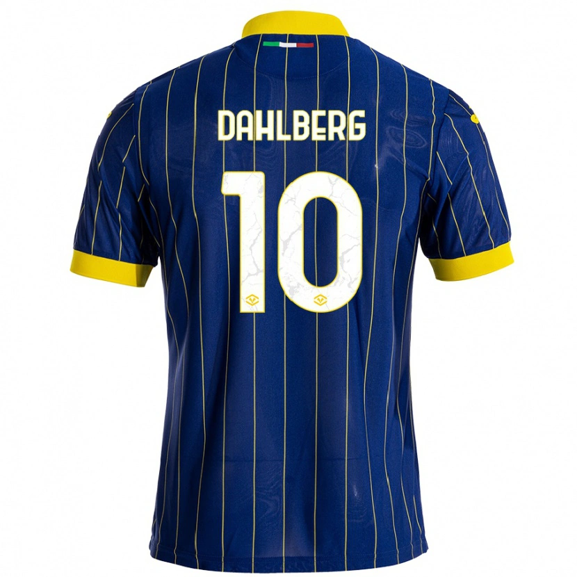 Danxen Mujer Camiseta Jonna Dahlberg #10 Azul Amarillo 1ª Equipación 2024/25 La Camisa