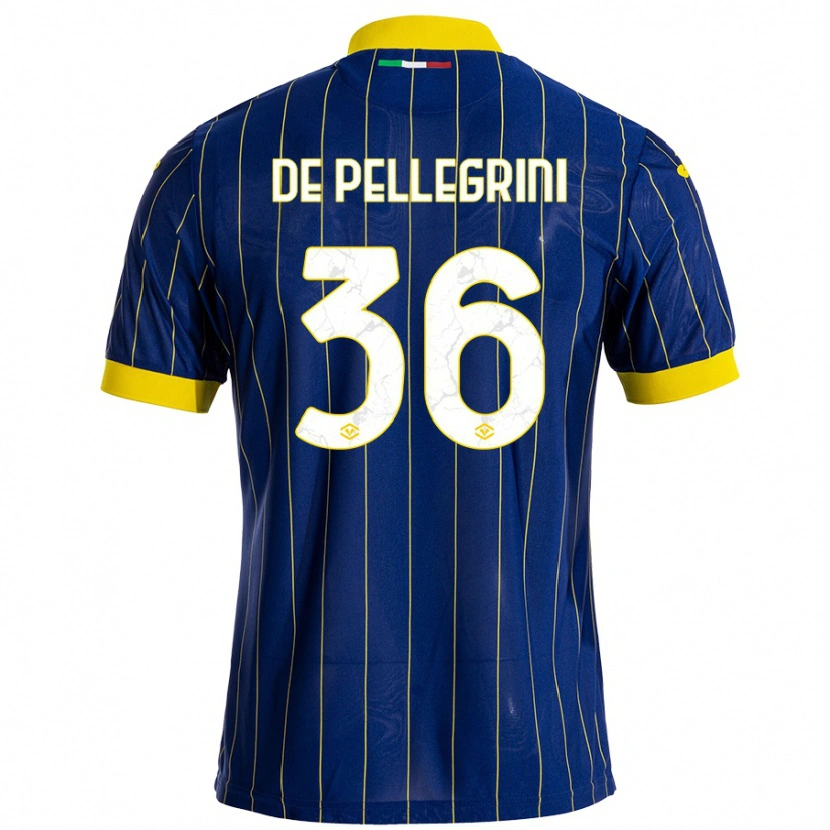 Danxen Mujer Camiseta Erika De Pellegrini #36 Azul Amarillo 1ª Equipación 2024/25 La Camisa