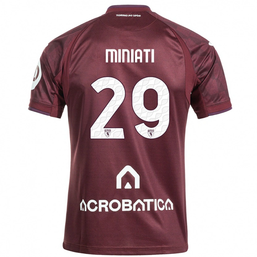 Danxen Mujer Camiseta Elisa Miniati #29 Granate Blanco 1ª Equipación 2024/25 La Camisa