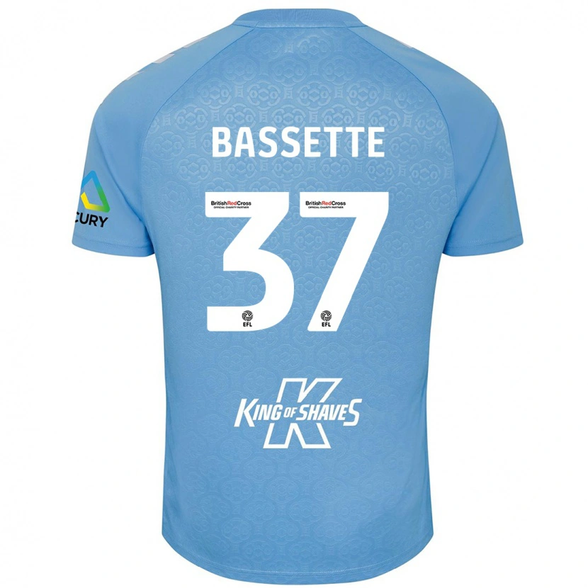 Danxen Mujer Camiseta Norman Bassette #37 Azul Blanco 1ª Equipación 2024/25 La Camisa