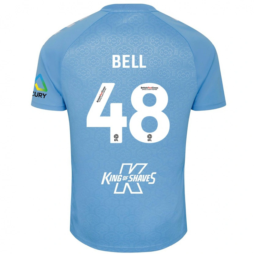 Danxen Mujer Camiseta Luke Bell #48 Azul Blanco 1ª Equipación 2024/25 La Camisa