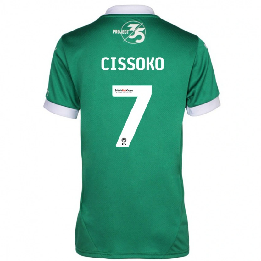 Danxen Mujer Camiseta Ibrahim Cissoko #7 Verde Blanco 1ª Equipación 2024/25 La Camisa