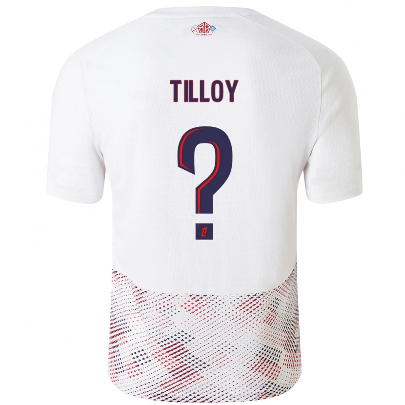 Danxen Mujer Camiseta Paul Tilloy #0 Blanco Azul Real 2ª Equipación 2024/25 La Camisa