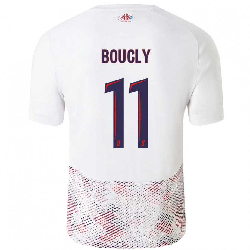 Danxen Mujer Camiseta Maïté Boucly #11 Blanco Azul Real 2ª Equipación 2024/25 La Camisa