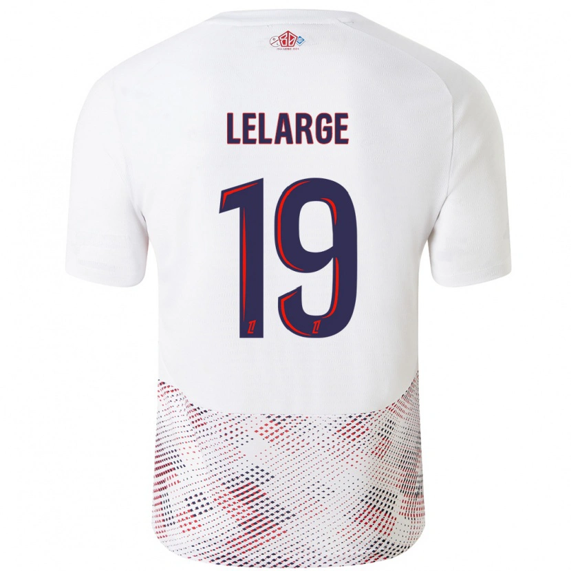 Danxen Mujer Camiseta Claire Lelarge #19 Blanco Azul Real 2ª Equipación 2024/25 La Camisa