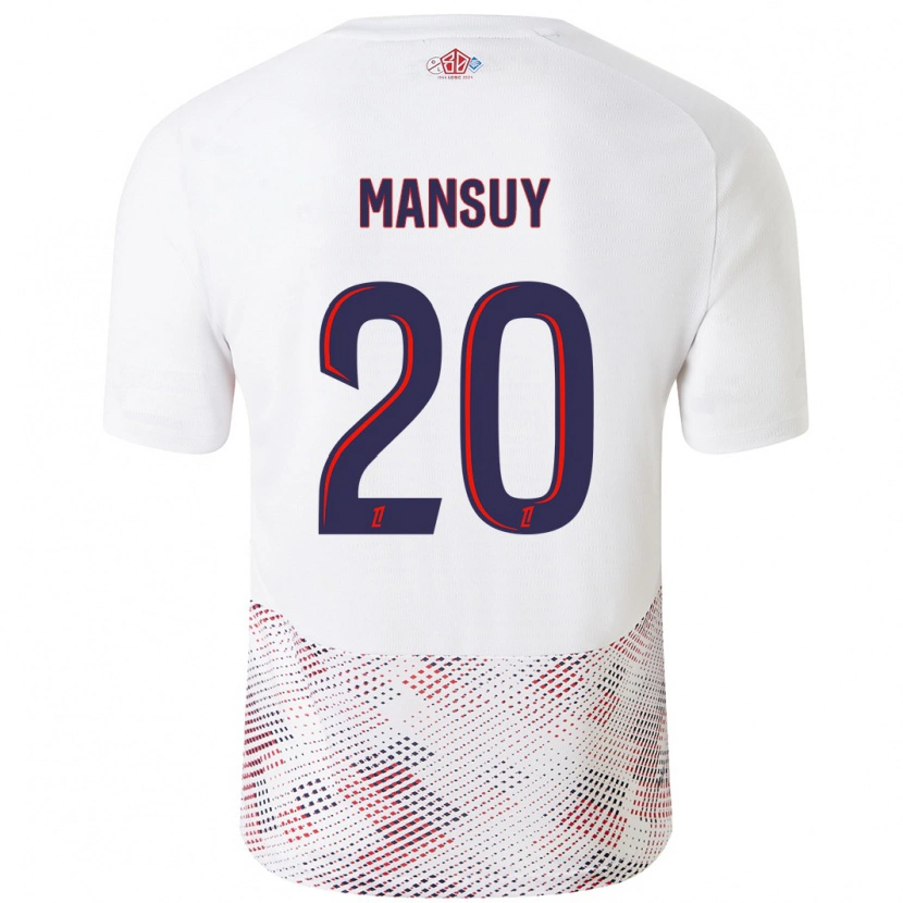 Danxen Mujer Camiseta Heloise Mansuy #20 Blanco Azul Real 2ª Equipación 2024/25 La Camisa