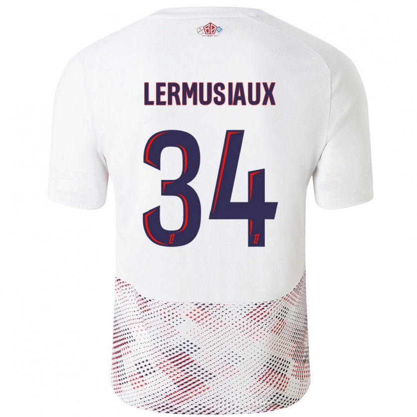 Danxen Mujer Camiseta Chrystal Lermusiaux #34 Blanco Azul Real 2ª Equipación 2024/25 La Camisa