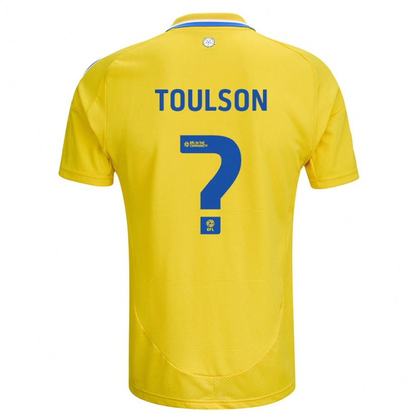 Danxen Mujer Camiseta Daniel Toulson #0 Amarillo Azul 2ª Equipación 2024/25 La Camisa