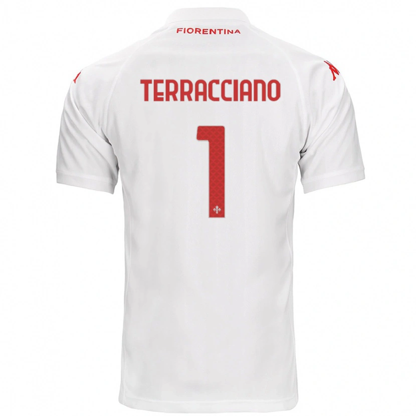 Danxen Mujer Camiseta Pietro Terracciano #1 Blanco 2ª Equipación 2024/25 La Camisa