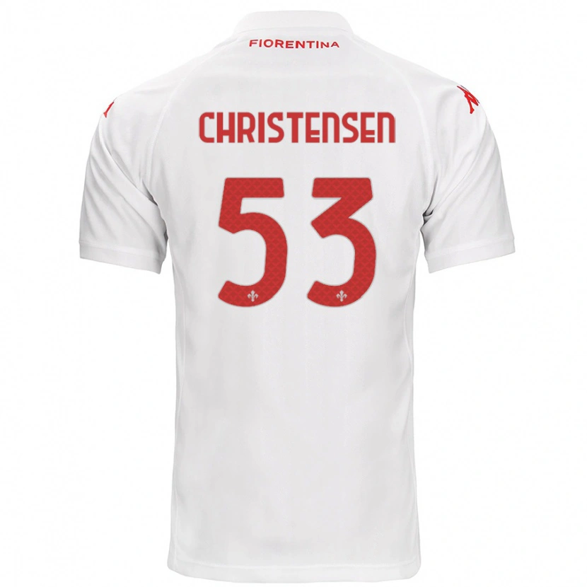 Danxen Mujer Camiseta Oliver Christensen #53 Blanco 2ª Equipación 2024/25 La Camisa