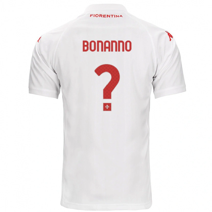 Danxen Mujer Camiseta Piergiorgio Bonanno #0 Blanco 2ª Equipación 2024/25 La Camisa