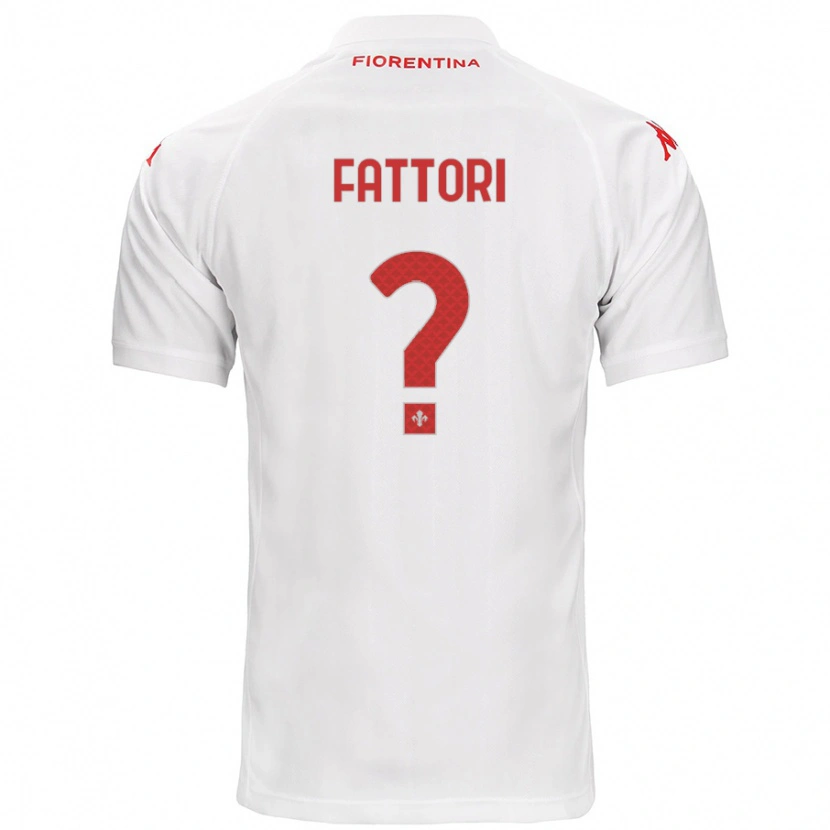 Danxen Mujer Camiseta Filippo Fattori #0 Blanco 2ª Equipación 2024/25 La Camisa