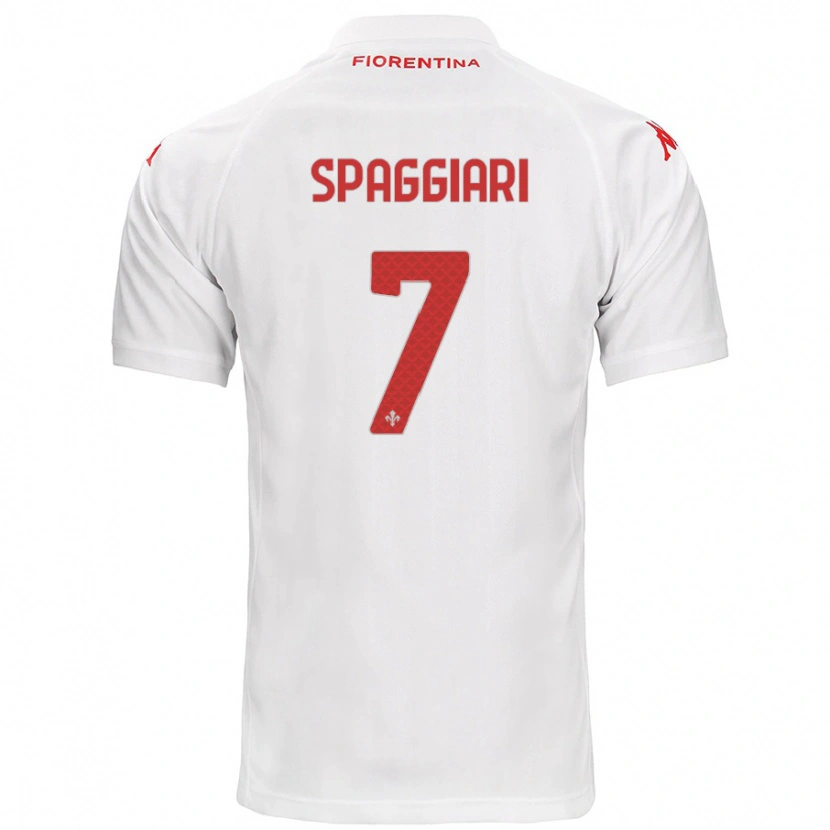 Danxen Mujer Camiseta Riccardo Spaggiari #7 Blanco 2ª Equipación 2024/25 La Camisa