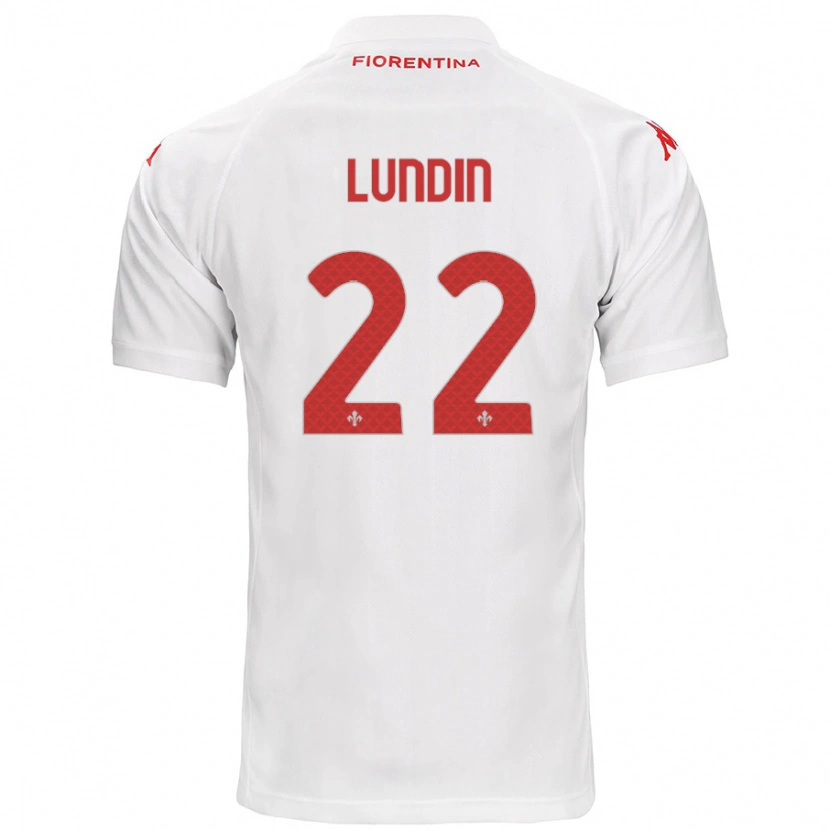 Danxen Mujer Camiseta Karin Lundin #22 Blanco 2ª Equipación 2024/25 La Camisa