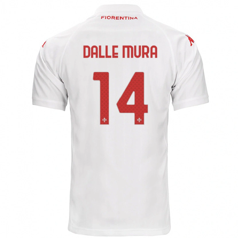 Danxen Mujer Camiseta Christian Dalle Mura #14 Blanco 2ª Equipación 2024/25 La Camisa