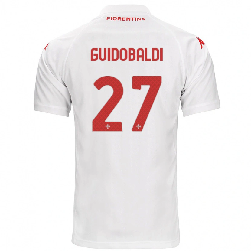 Danxen Mujer Camiseta Filippo Guidobaldi #27 Blanco 2ª Equipación 2024/25 La Camisa