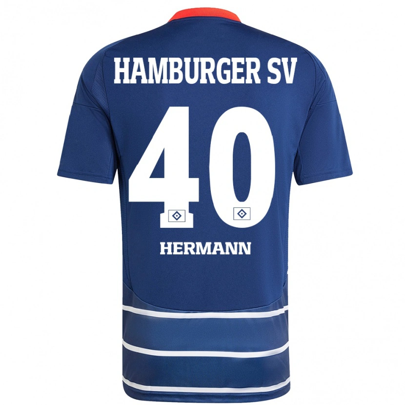 Danxen Mujer Camiseta Hannes Hermann #40 Azul Oscuro 2ª Equipación 2024/25 La Camisa