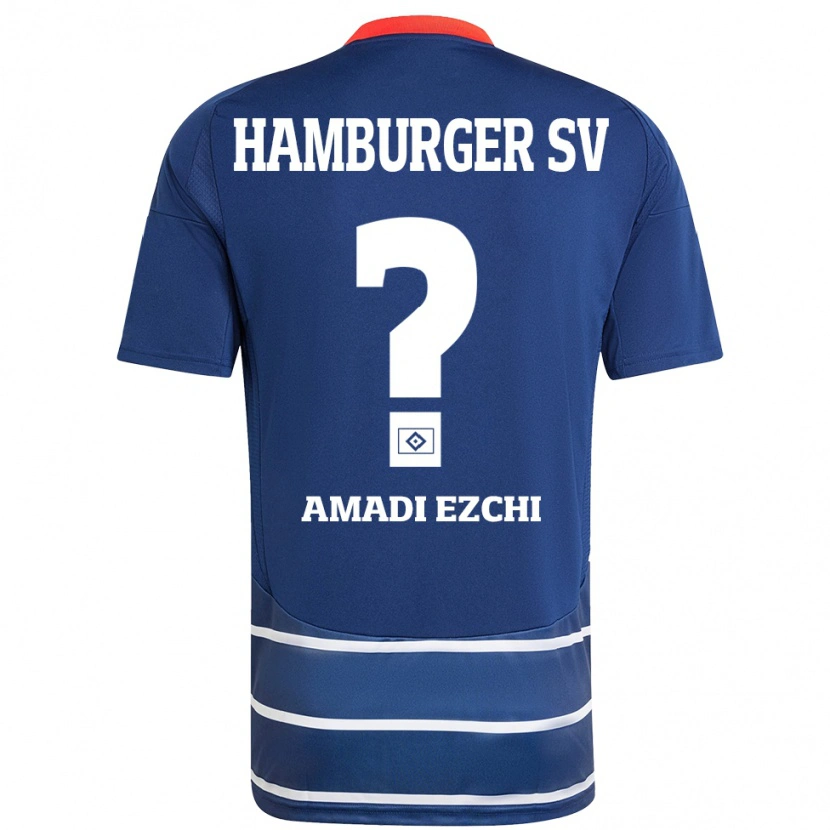 Danxen Mujer Camiseta Emmanuel Amadi Ezchi #0 Azul Oscuro 2ª Equipación 2024/25 La Camisa