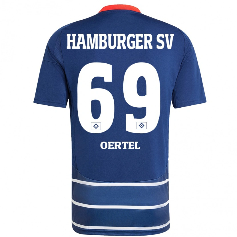 Danxen Mujer Camiseta Jan Oertel #69 Azul Oscuro 2ª Equipación 2024/25 La Camisa