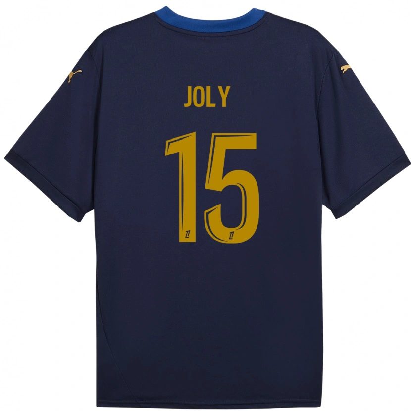 Danxen Mujer Camiseta Lou-Ann Joly #15 Azul Marino Dorado 2ª Equipación 2024/25 La Camisa