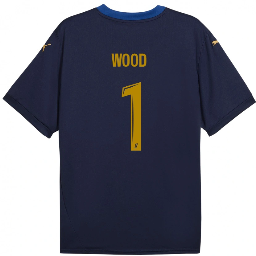 Danxen Mujer Camiseta Mackenzie Wood #1 Azul Marino Dorado 2ª Equipación 2024/25 La Camisa