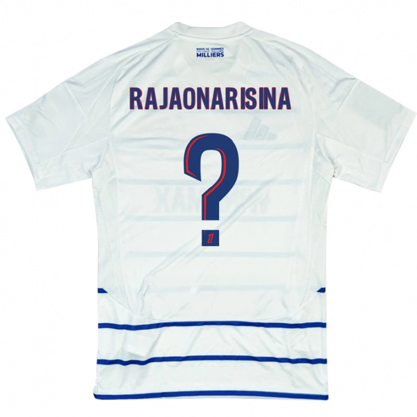 Danxen Mujer Camiseta Noah Rajaonarisina #0 Blanco Azul 2ª Equipación 2024/25 La Camisa