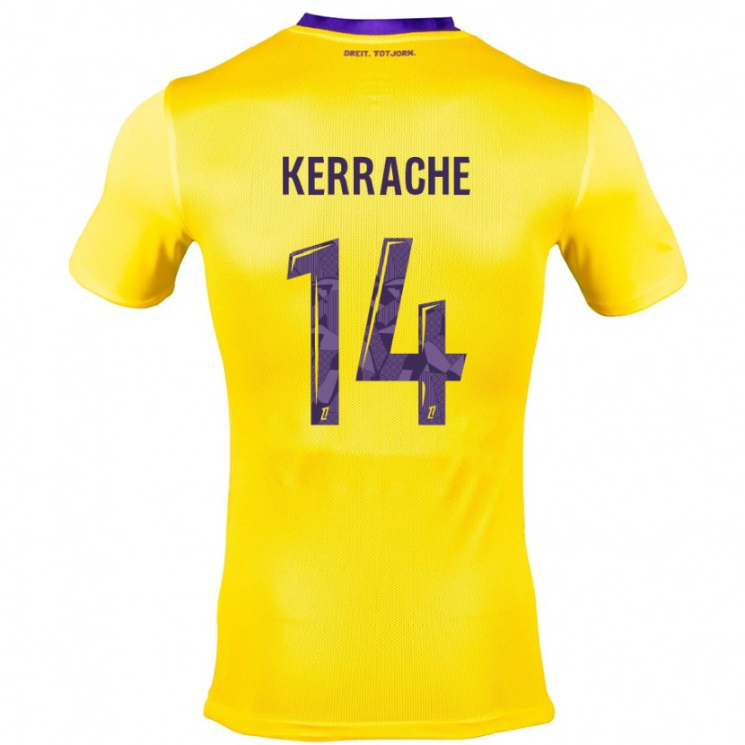 Danxen Mujer Camiseta Marina Kerrache #14 Amarillo Morado 2ª Equipación 2024/25 La Camisa