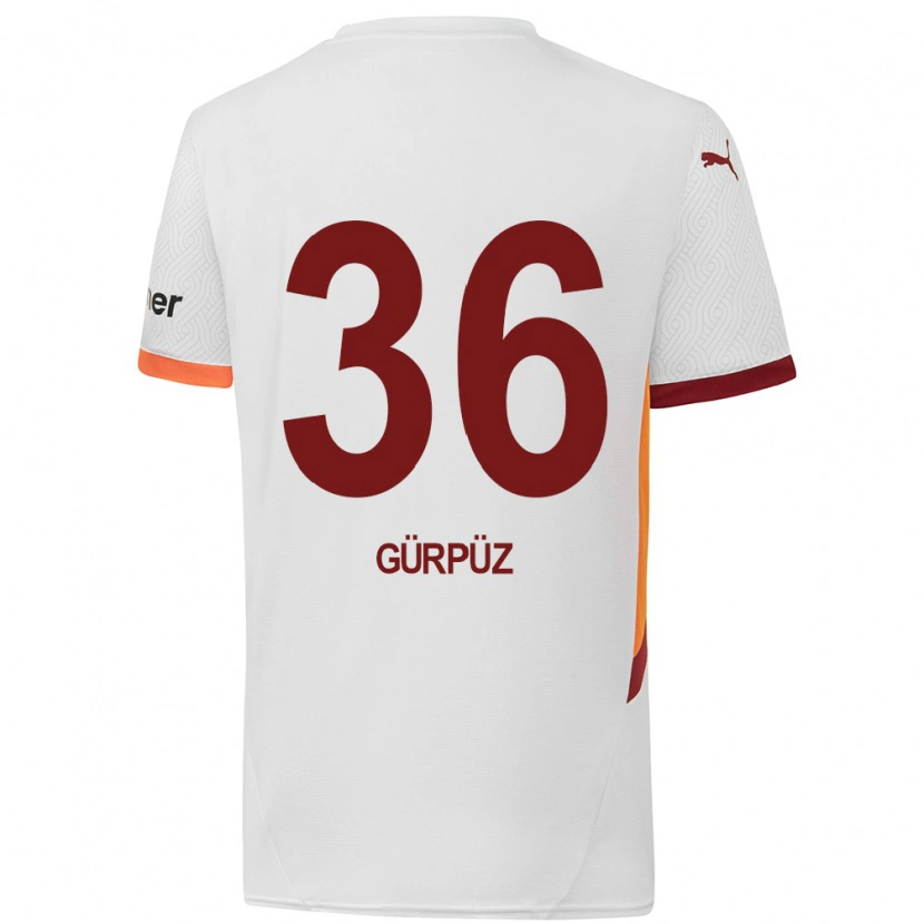 Danxen Mujer Camiseta Gökdeniz Gürpüz #36 Blanco Amarillo Rojo 2ª Equipación 2024/25 La Camisa