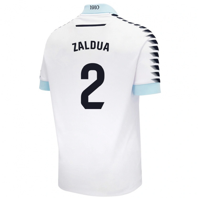 Danxen Mujer Camiseta Joseba Zaldua #2 Blanco Azul 2ª Equipación 2024/25 La Camisa