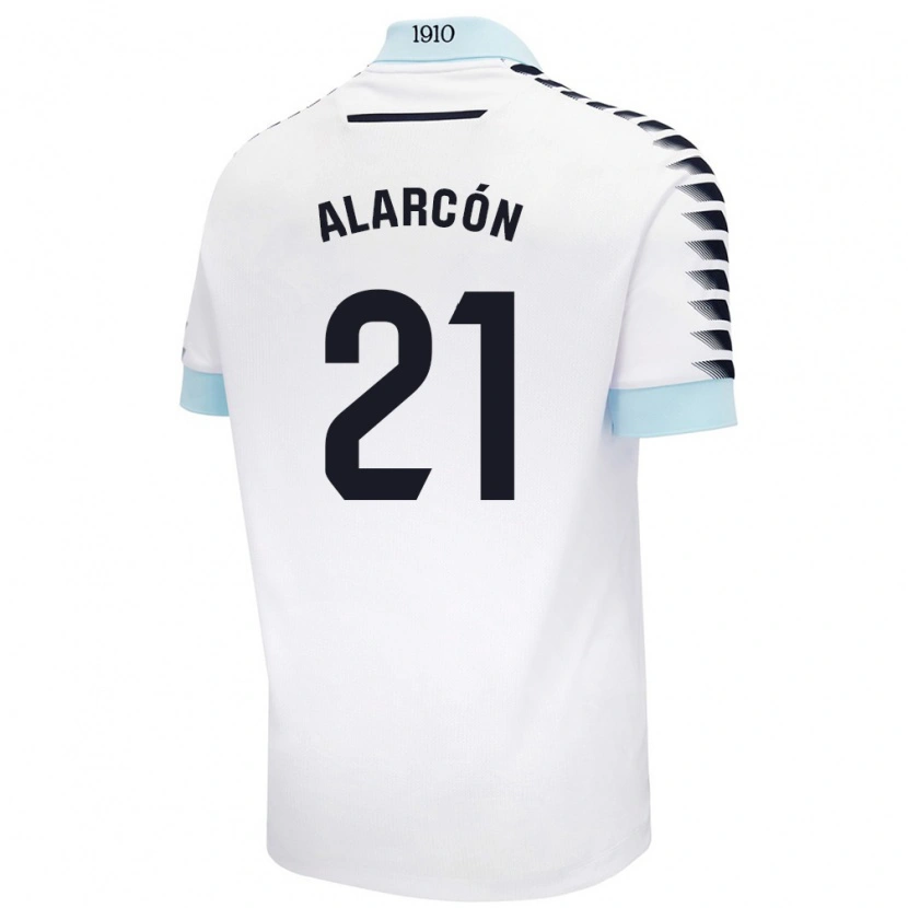 Danxen Mujer Camiseta Tomás Alarcón #21 Blanco Azul 2ª Equipación 2024/25 La Camisa