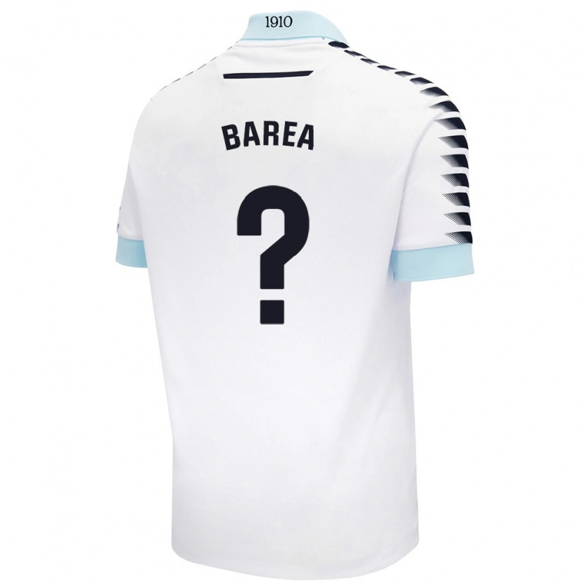 Danxen Mujer Camiseta Pablo Barea #0 Blanco Azul 2ª Equipación 2024/25 La Camisa