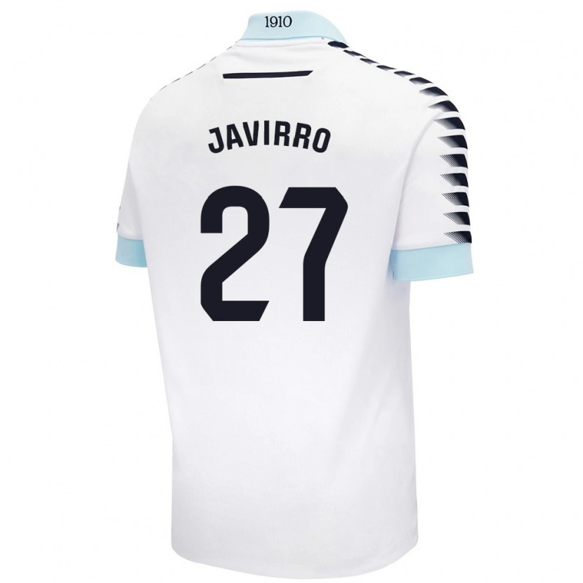 Danxen Mujer Camiseta Javirro #27 Blanco Azul 2ª Equipación 2024/25 La Camisa