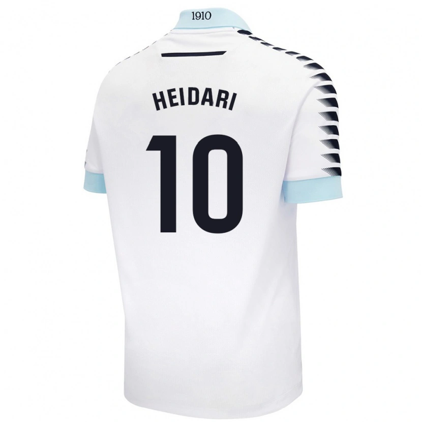 Danxen Mujer Camiseta Arman Heidari #10 Blanco Azul 2ª Equipación 2024/25 La Camisa