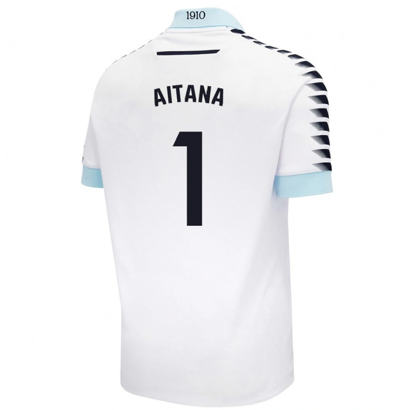 Danxen Mujer Camiseta Aitana #1 Blanco Azul 2ª Equipación 2024/25 La Camisa