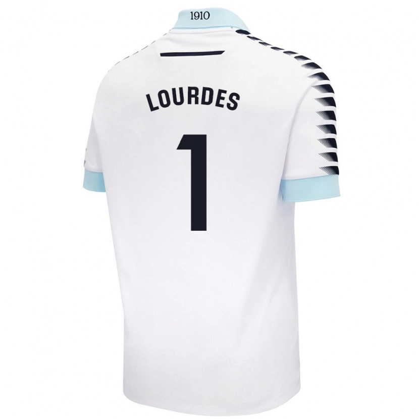 Danxen Mujer Camiseta Lourdes #1 Blanco Azul 2ª Equipación 2024/25 La Camisa