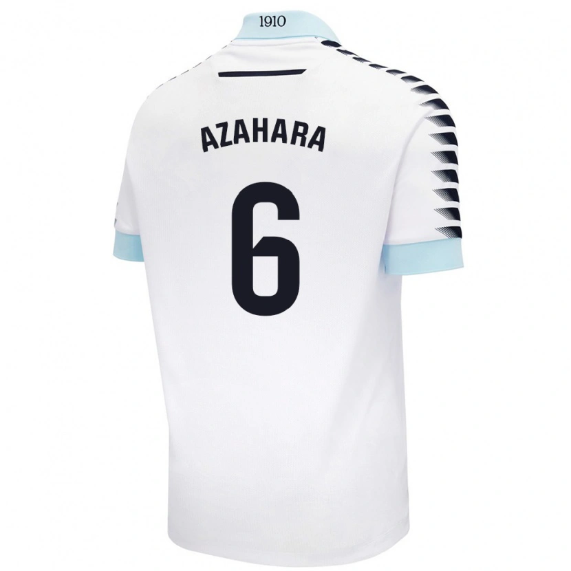 Danxen Mujer Camiseta Azahara #6 Blanco Azul 2ª Equipación 2024/25 La Camisa