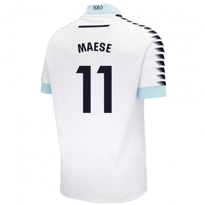 Danxen Mujer Camiseta María Del Carmen Maese Gaitán #11 Blanco Azul 2ª Equipación 2024/25 La Camisa