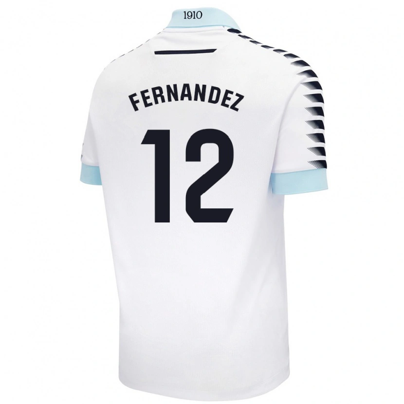 Danxen Mujer Camiseta Sandra Fernández León #12 Blanco Azul 2ª Equipación 2024/25 La Camisa