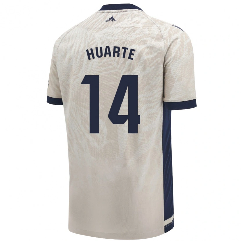 Danxen Mujer Camiseta Xabi Huarte #14 Gris Claro 2ª Equipación 2024/25 La Camisa