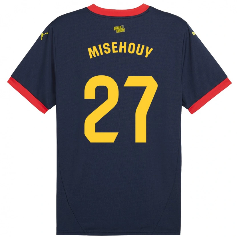 Danxen Mujer Camiseta Gabriel Misehouy #27 Azul Marino Rojo 2ª Equipación 2024/25 La Camisa