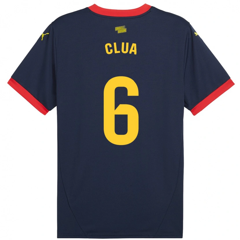 Danxen Mujer Camiseta Silvi Clua #6 Azul Marino Rojo 2ª Equipación 2024/25 La Camisa