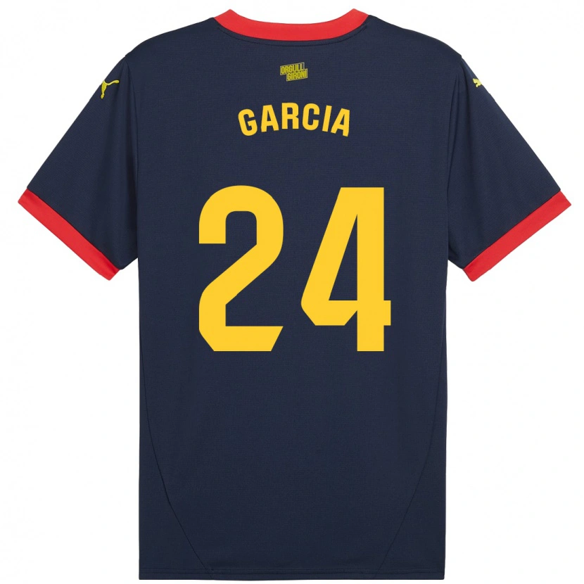 Danxen Mujer Camiseta Borja García #24 Azul Marino Rojo 2ª Equipación 2024/25 La Camisa